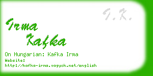 irma kafka business card